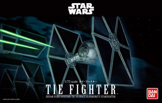 BANDAI TIE FIGHTER 1/72, PLASTIC SCALE MODEL KIT