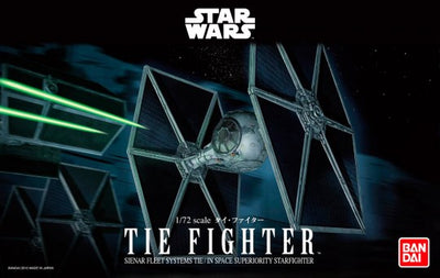 BANDAI TIE FIGHTER 1/72, PLASTIC SCALE MODEL KIT