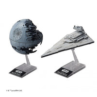 DEATH STAR II & IMPERIAL STAR DESTROYER (BANDAI), PLASTIC SCALE MODEL KIT