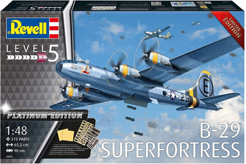 B-29 SUPERFORTRESS 1/48 PLAT LMTD ED, PLASTIC SCALE MODEL KIT