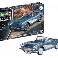 CORVETTE ROADSTER 1958 1/25, PLASTIC SCALE MODEL KIT