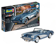 CORVETTE ROADSTER 1958 1/25, PLASTIC SCALE MODEL KIT