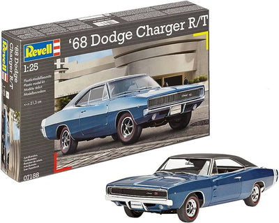 DODGE CHARGER 1968 R/T 1/24, PLASTIC SCALE MODEL KIT