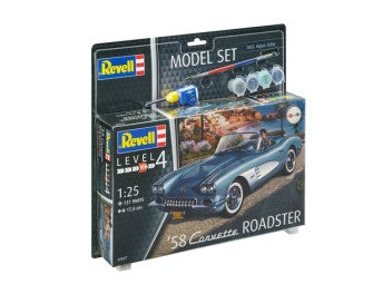 MODEL SET  CORVETTE ROADSTER 58 1/25, PLASTIC SCALE MODEL KIT