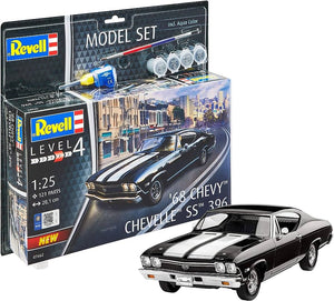 MODEL SET CHEVY CHEVELLE 68 1/25, PLASTIC SCALE MODEL KIT