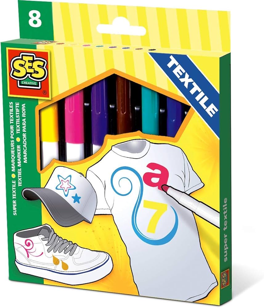 TEXTILE MARKERS MAXI 8 COLOURS EDUCATIONAL,TEACHER HOME SCHOOL, LEARNING