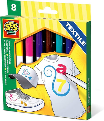 TEXTILE MARKERS MAXI 8 COLOURS EDUCATIONAL,TEACHER HOME SCHOOL, LEARNING