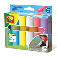 PLAYGROUND CHALK  6 PACK EDUCATIONAL,TEACHER HOME SCHOOL, LEARNING