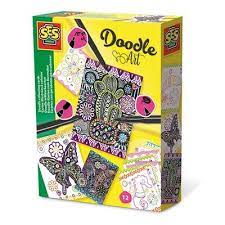 DOODLE COLOURING CARDS