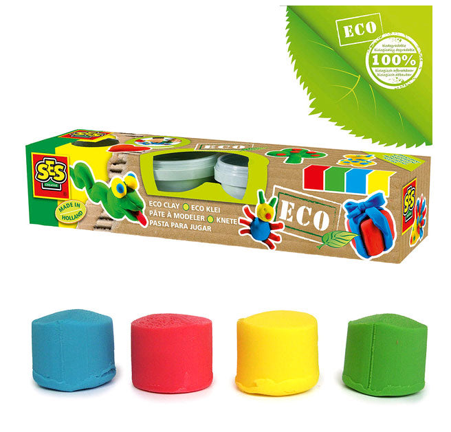 ECO PLAY DOUGH 4 COLOURS EDUCATIONAL,TEACHER HOME SCHOOL, LEARNING