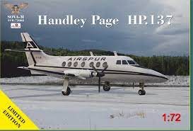 Handley Page HP.137 1:72, PLASTIC MODEL KIT.