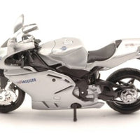 MV AGUSTA F4S 1+1 SILVER 2002 1/18, DIECAST MOTORBIKE, COLLECTABLE MOTORCYCLE.