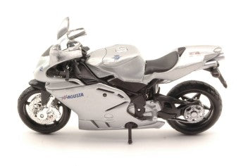 MV AGUSTA F4S 1+1 SILVER 2002 1/18, DIECAST MOTORBIKE, COLLECTABLE MOTORCYCLE.