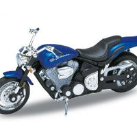 YAMAHA ROAD STAR WARRIOR 2002 BLUE 02 1/18, DIECAST MOTORBIKE, COLLECTABLE MOTORCYCLE.