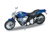 YAMAHA ROAD STAR WARRIOR 2002 BLUE 02 1/18, DIECAST MOTORBIKE, COLLECTABLE MOTORCYCLE.