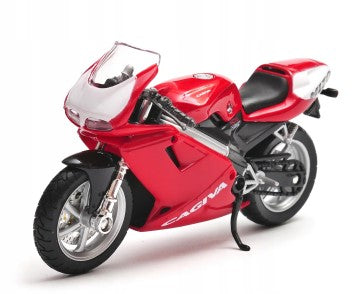 CAGIVA MITO 125 RED   1/18, DIECAST MOTORBIKE, COLLECTABLE MOTORCYCLE.