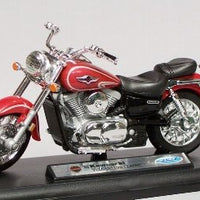 KAWASAKI VULCAN 1500 CLASSIC RED 02 1/18, DIECAST MOTORBIKE, COLLECTABLE MOTORCYCLE.