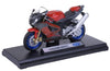 APRILIA RSV 1000 R RED/BLUE RIMS  1/18, DIECAST MOTORBIKE, COLLECTABLE MOTORCYCLE.