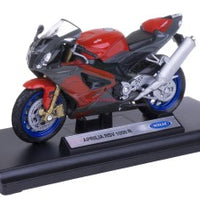 APRILIA RSV 1000 R RED/BLUE RIMS  1/18, DIECAST MOTORBIKE, COLLECTABLE MOTORCYCLE.