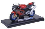 APRILIA RSV 1000 R RED/BLUE RIMS  1/18, DIECAST MOTORBIKE, COLLECTABLE MOTORCYCLE.