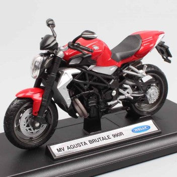 MV AGUSTA BRUTALE 990R RED/SILVER  1/18, DIECAST MOTORBIKE, COLLECTABLE MOTORCYCLE.