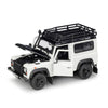 LAND ROVER DEFENDER WITH ROOF RACK SNORKEL  CREAM  1/24, DIECAST CAR, COLLECTABLE CAR.