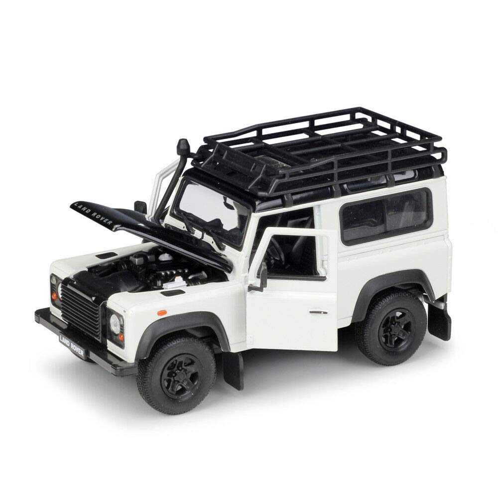 LAND ROVER DEFENDER WITH ROOF RACK SNORKEL  CREAM  1/24, DIECAST CAR, COLLECTABLE CAR.
