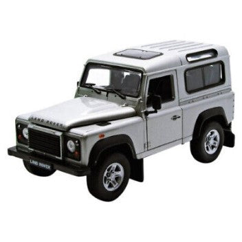 LAND ROVER DEFENDER SILVER  1/24, DIECAST CAR, COLLECTABLE CAR.