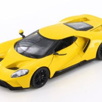 FORD GT  YELLOW 2017 1/24, DIECAST CAR, COLLECTABLE CAR.
