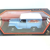 WILLYS JEEP STATION WAGON SILVER BLUE 1955 1/18
