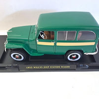 WILLYS JEEP STATION WAGON GREEN 1955 1/18