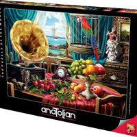 STILL LIFE WITH GRAMOPHONE AND FRUIT 1000 PIECES,JIGSAW PUZZLE,ADULT PUZZLES, ANATOLIAN