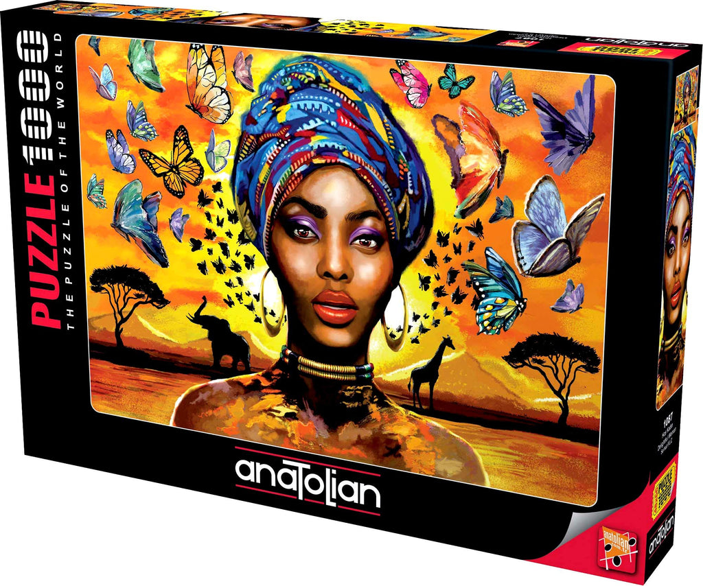 DELIGHTFUL WOMAN (TRADITIONAL AFRICAN) 1000 PIECES,JIGSAW PUZZLE,ADULT PUZZLES, ANATOLIAN