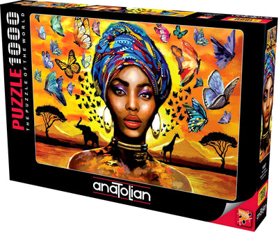 DELIGHTFUL WOMAN (TRADITIONAL AFRICAN) 1000 PIECES,JIGSAW PUZZLE,ADULT PUZZLES, ANATOLIAN