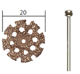 TUNGSTEN CARBIDE CUTTING DISKS 20 MM DIA INCL ARBOR