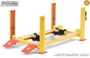 FOUR POST LIFT SHELL OIL #2 YELLOW  1/18, DIECAST COLLECTABLES