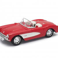 1:24 CHEVROLET CORVETTE RED/WHITE 1957 - morethandiecast.co.za