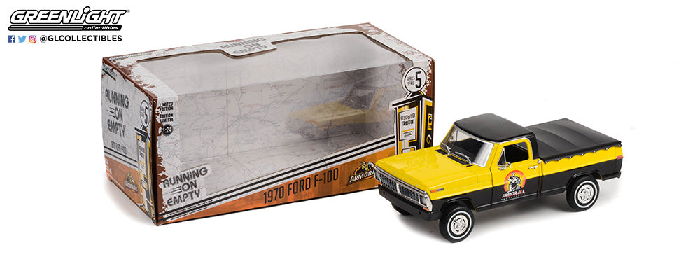 FORD F-100 RUNNING ON EMPTY WITH BED COVER ARMOR ALL '70 124, DIECAST COLLECTABLES