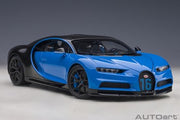 BUGATTI CHIRON SPORT FRENCH RACING BLUE/CARBON  '19 1/18