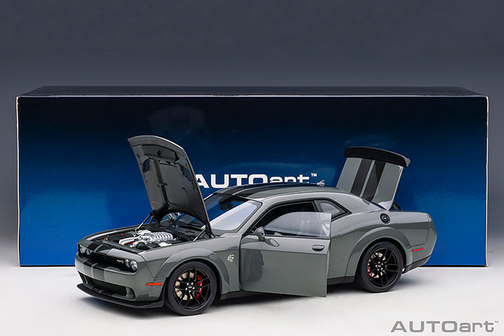 DODGE CHALLENGER SRT HELLCAT WIDEBODY 2018 GREY/GUNMETAL STR 1/18