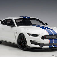 FORD SHELBY GT-350R OXFORD WHITE W LIGHTNING STRIPES 1/18