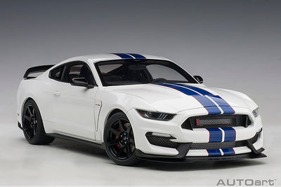 FORD SHELBY GT-350R OXFORD WHITE W LIGHTNING STRIPES 1/18