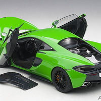MCLAREN 570S MANTIS GREEN/BLACK WHEELS 1/18