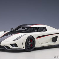 KOENIGSEGG REGERA WHITE/BLACK CARBON/RED  1/18