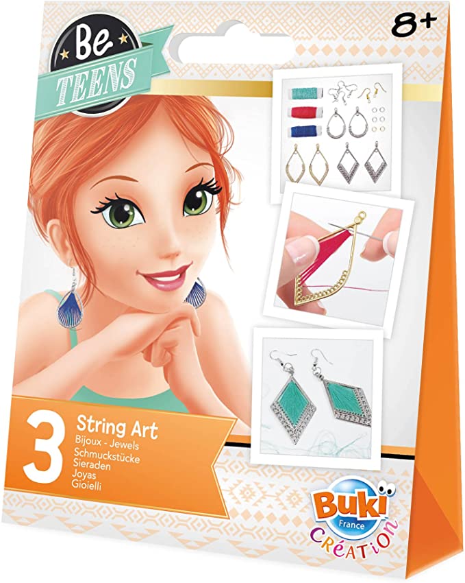 STRING ART EARRINGS - 3 ITEMS OF JEWELLERY EDUCATIONAL,TEACHER HOME SCHOOL, LEARNING