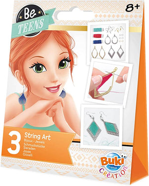 STRING ART EARRINGS - 3 ITEMS OF JEWELLERY EDUCATIONAL,TEACHER HOME SCHOOL, LEARNING