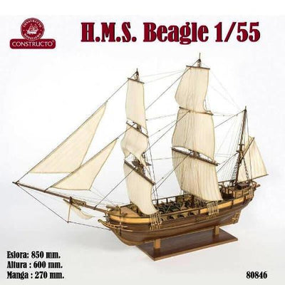 H.M.S. BEAGLE INCLUDING SAILS 1/55 WOODEN SHIP KIT