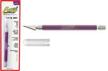 KNIFE GRIP ON PURPLE WITH SAFETY CAP HOBBY TOOL, ARTS AND CRAFTS, STATIONERY, MINIATURE MODEL BUILDING