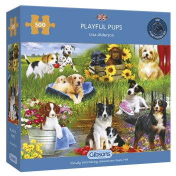 PLAYFUL PUPS 500 PCS PUZZLE