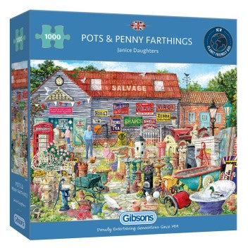 POTS & PENNY FARTHINGS 1000 PC PUZZLE